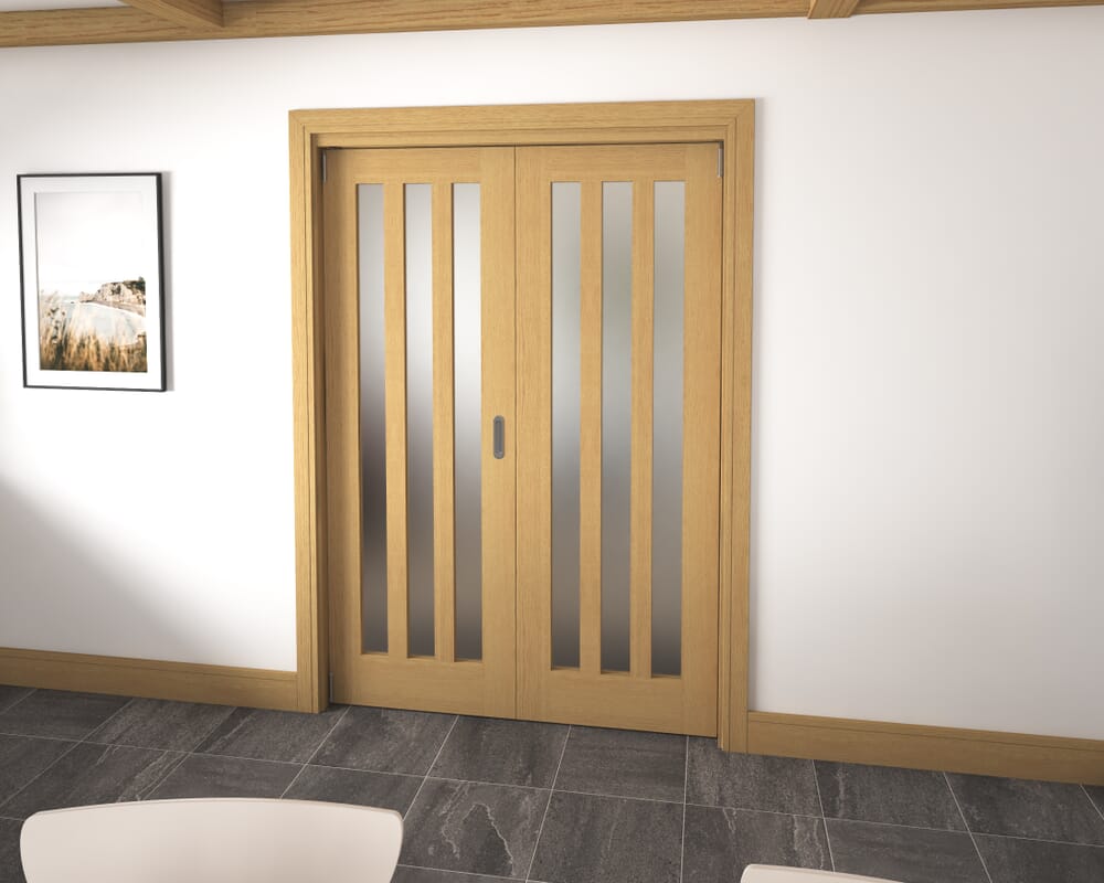 1447x2060x133mm Aston Oak Frosted Roomfold Grande (2+0)