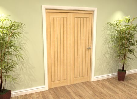 Mexicano Oak 2 Door Roomfold Grande (2 + 0 x 610mm Doors)