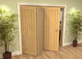 Mexicano Oak 3 Door Roomfold Grande (2 + 1 X 610mm Doors) Image