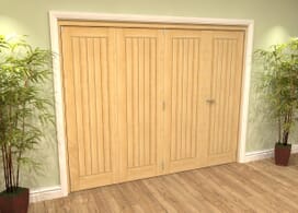 Mexicano Oak 4 Door Roomfold Grande (2 + 2 X 457mm Doors) Image
