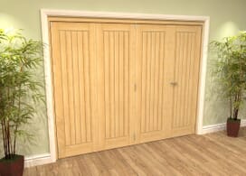 Mexicano Oak 4 Door Roomfold Grande (2 + 2 X 610mm Doors) Image