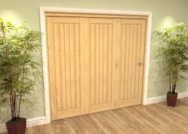 Mexicano Oak 3 Door Roomfold Grande (3 + 0 X 686mm Doors) Image