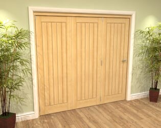 Mexicano Oak 3 Door Roomfold Grande (3 + 0 x 686mm Doors)