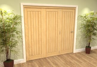 Mexicano Oak 3 Door Roomfold Grande (3 + 0 x 711mm Doors)