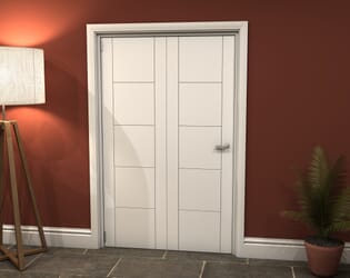 White Iseo 2 Door Roomfold Grande (2 + 0 x 610mm Doors)
