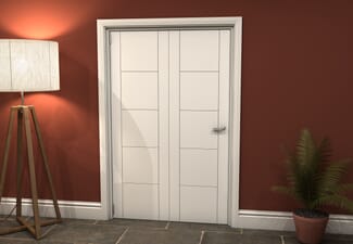 White Iseo 2 Door Roomfold Grande (2 + 0 x 533mm Doors)