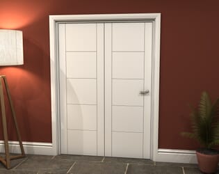White Iseo 2 Door Roomfold Grande (2 + 0 x 686mm Doors)
