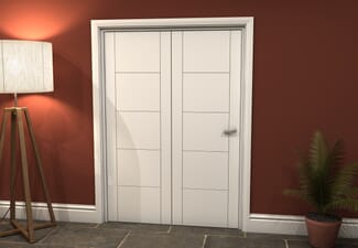 White Iseo 2 Door Roomfold Grande (2 + 0 x 711mm Doors)