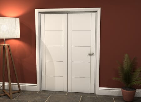 White Iseo 2 Door Roomfold Grande (2 + 0 x 686mm Doors)