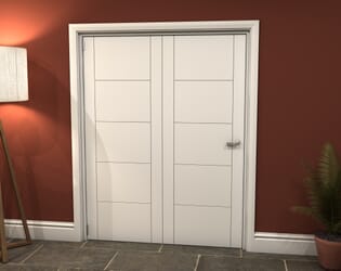 White Iseo 2 Door Roomfold Grande (2 + 0 x 762mm Doors)