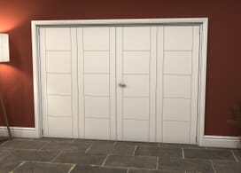 White Iseo 4 Door Roomfold Grande (2 + 2 X 686mm Doors) Image