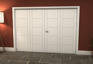 White Iseo 4 Door Roomfold Grande (2 + 2 x 686mm Doors)