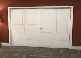 White Iseo 4 Door Roomfold Grande (2 + 2 X 762mm Doors) Image