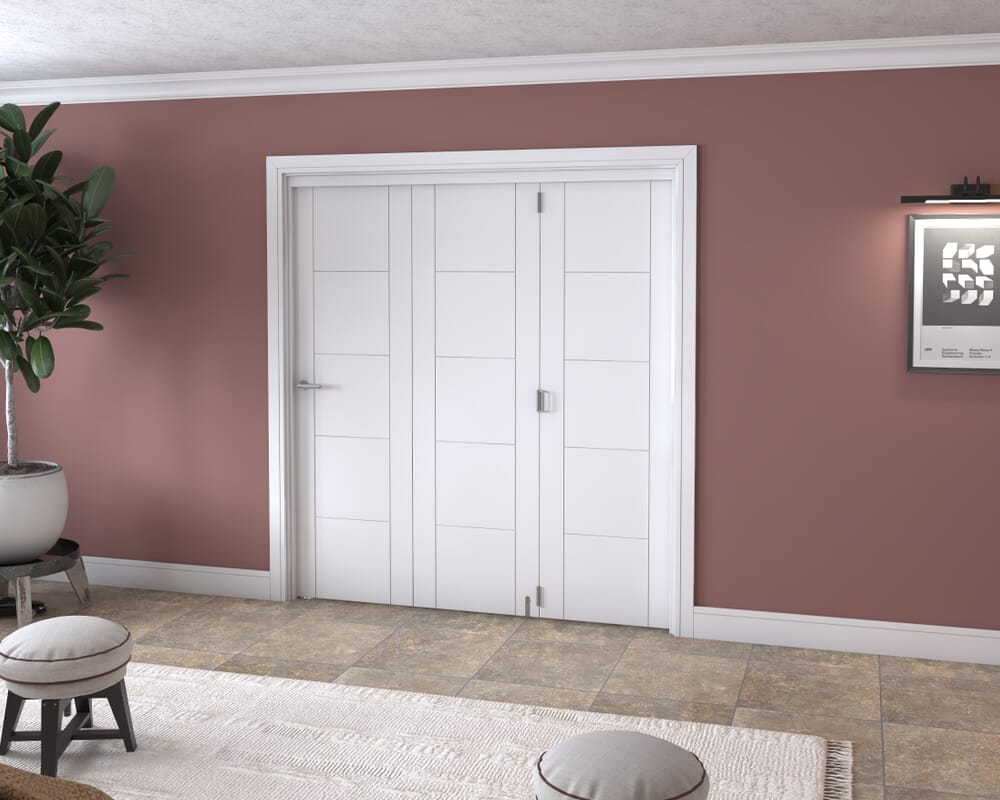 1905x2060x133mm White Iseo Roomfold Grande (3+0)