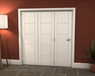 White Iseo 3 Door Roomfold Grande (3 + 0 x 610mm Doors)