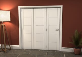 White Iseo 3 Door Roomfold Grande (3 + 0 x 533mm Doors)