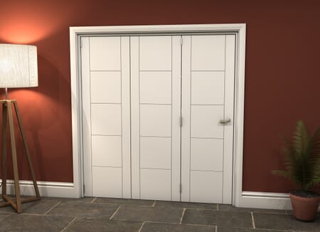 White Iseo 3 Door Roomfold Grande (3 + 0 x 457mm Doors)