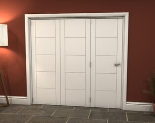 White Iseo 3 Door Roomfold Grande (3 + 0 x 686mm Doors)