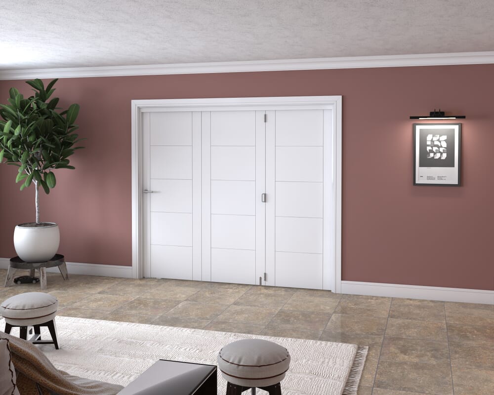 2361x2060x133mm White Iseo Roomfold Grande (3+0)