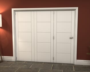 White Iseo 3 Door Roomfold Grande (3 + 0 x 762mm Doors)