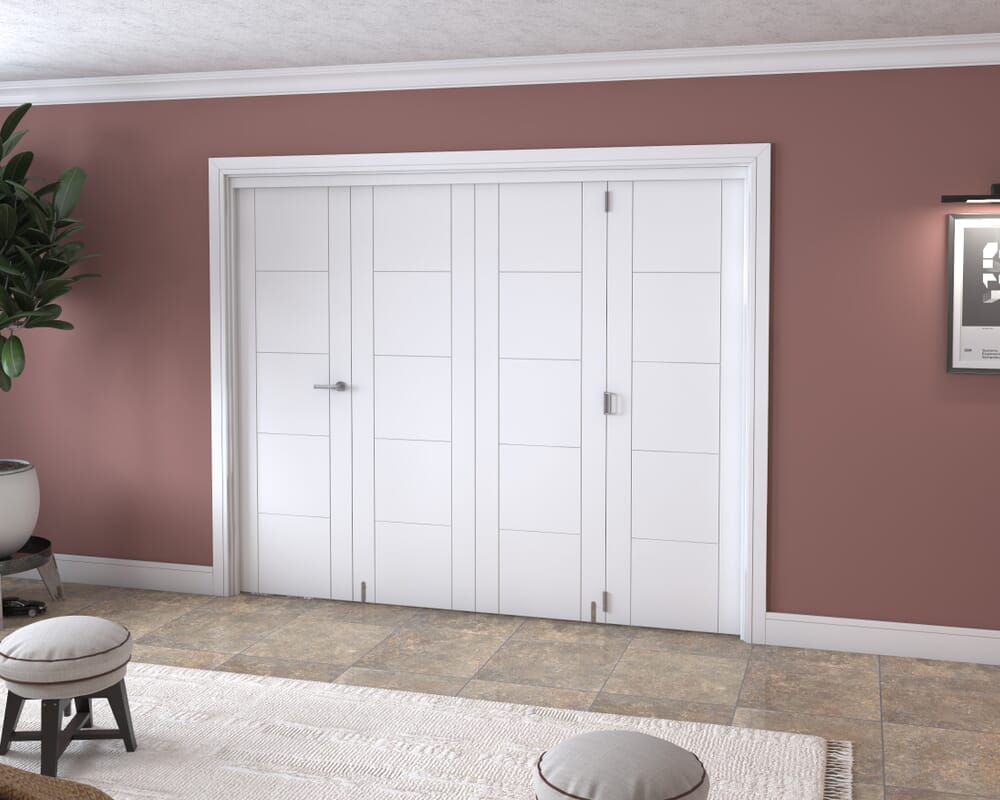 2528x2060x133mm White Iseo Roomfold Grande (3+1)