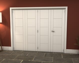 White Iseo 4 Door Roomfold Grande (3 + 1 x 610mm Doors)
