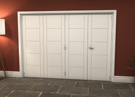White Iseo 4 Door Roomfold Grande (3 + 1 X 686mm Doors) Image