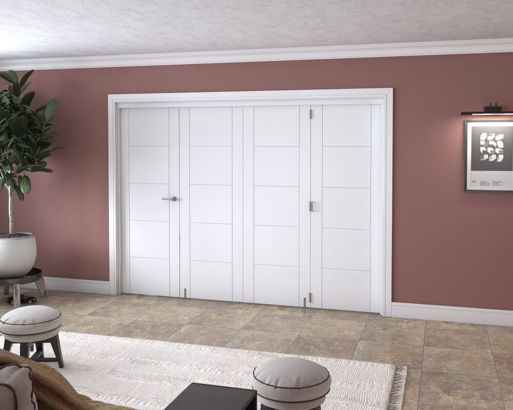 2832x2060x133mm White Iseo Roomfold Grande (3+1)