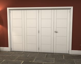 White Iseo 4 Door Roomfold Grande (3 + 1 x 686mm Doors)