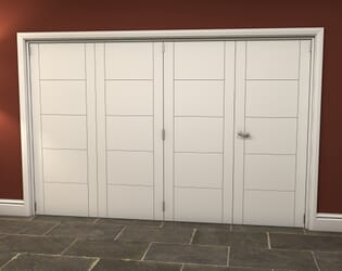 White Iseo 4 Door Roomfold Grande (3 + 1 x 762mm Doors)