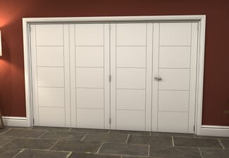 White Iseo 4 Door Roomfold Grande (3 + 1 x 762mm Doors)