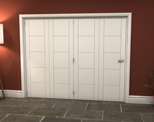 White Iseo 4 Door Roomfold Grande (4 + 0 x 610mm Doors)