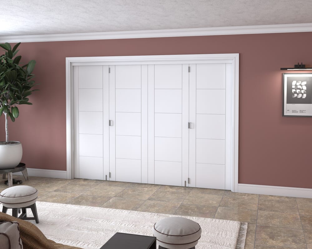 2825x2060x133mm White Iseo Roomfold Grande (4+0)