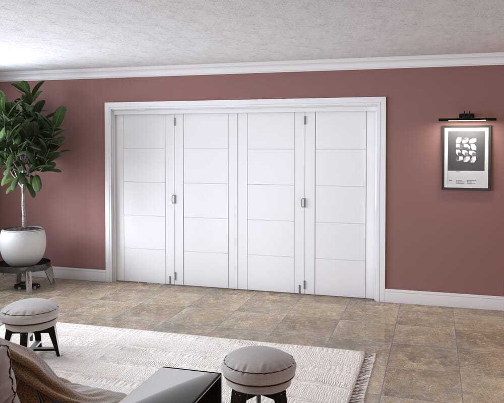3129x2060x133mm White Iseo Roomfold Grande (4+0)
