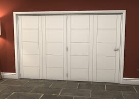 White Iseo 4 Door Roomfold Grande (4 + 0 X 762mm Doors) Image