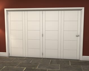 White Iseo 4 Door Roomfold Grande (4 + 0 x 762mm Doors)