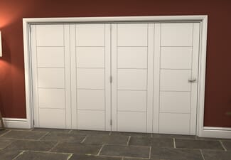 White Iseo 4 Door Roomfold Grande (4 + 0 x 762mm Doors)
