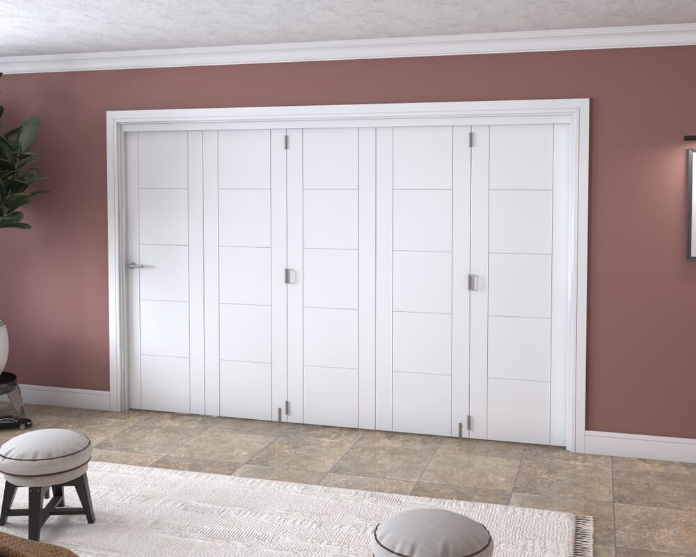 3131x2060x133mm White Iseo Roomfold Grande (5+0)