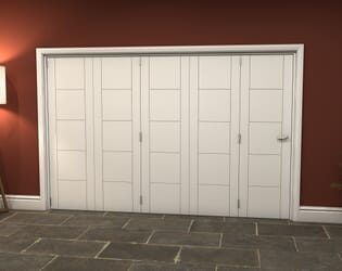 White Iseo 5 Door Roomfold Grande (5 + 0 x 610mm Doors)