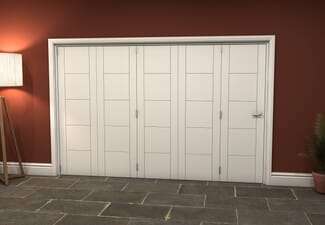 White Iseo 5 Door Roomfold Grande (5 + 0 x 457mm Doors)