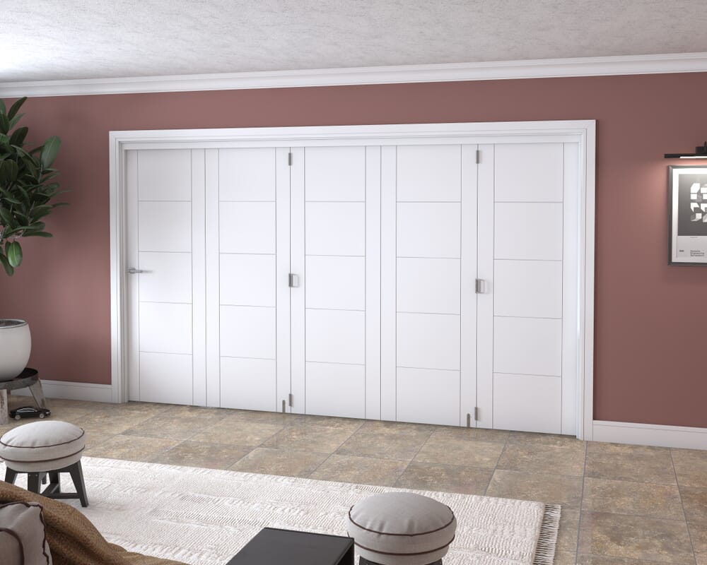 3511x2060x133mm White Iseo Roomfold Grande (5+0)