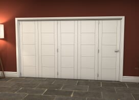 White Iseo 5 Door Roomfold Grande (5 + 0 X 711mm Doors) Image