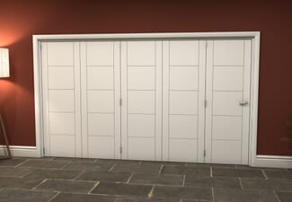 White Iseo 5 Door Roomfold Grande (5 + 0 x 686mm Doors)