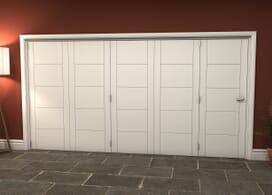 White Iseo 5 Door Roomfold Grande (5 + 0 X 762mm Doors) Image