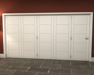 White Iseo 5 Door Roomfold Grande (5 + 0 x 762mm Doors)