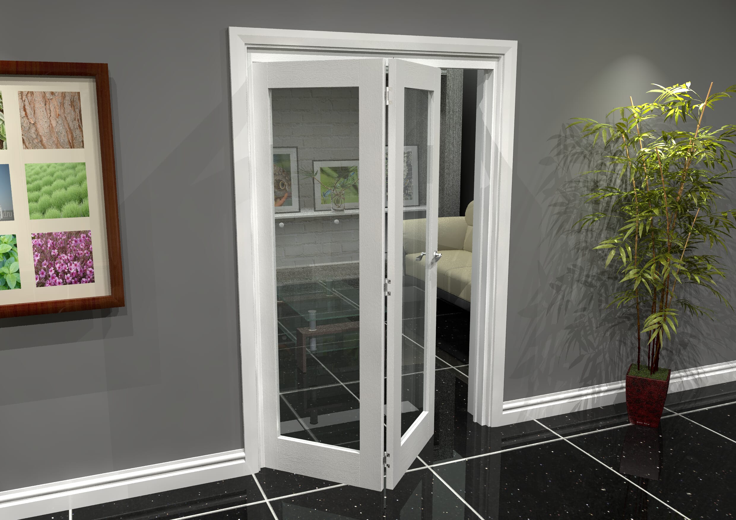 White P10 Roomfold Grande (2 + 0 x 610mm Doors)