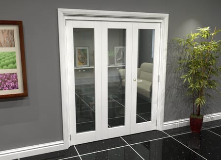 White P10 Roomfold Grande - Clear Bifold Doors At Climadoor