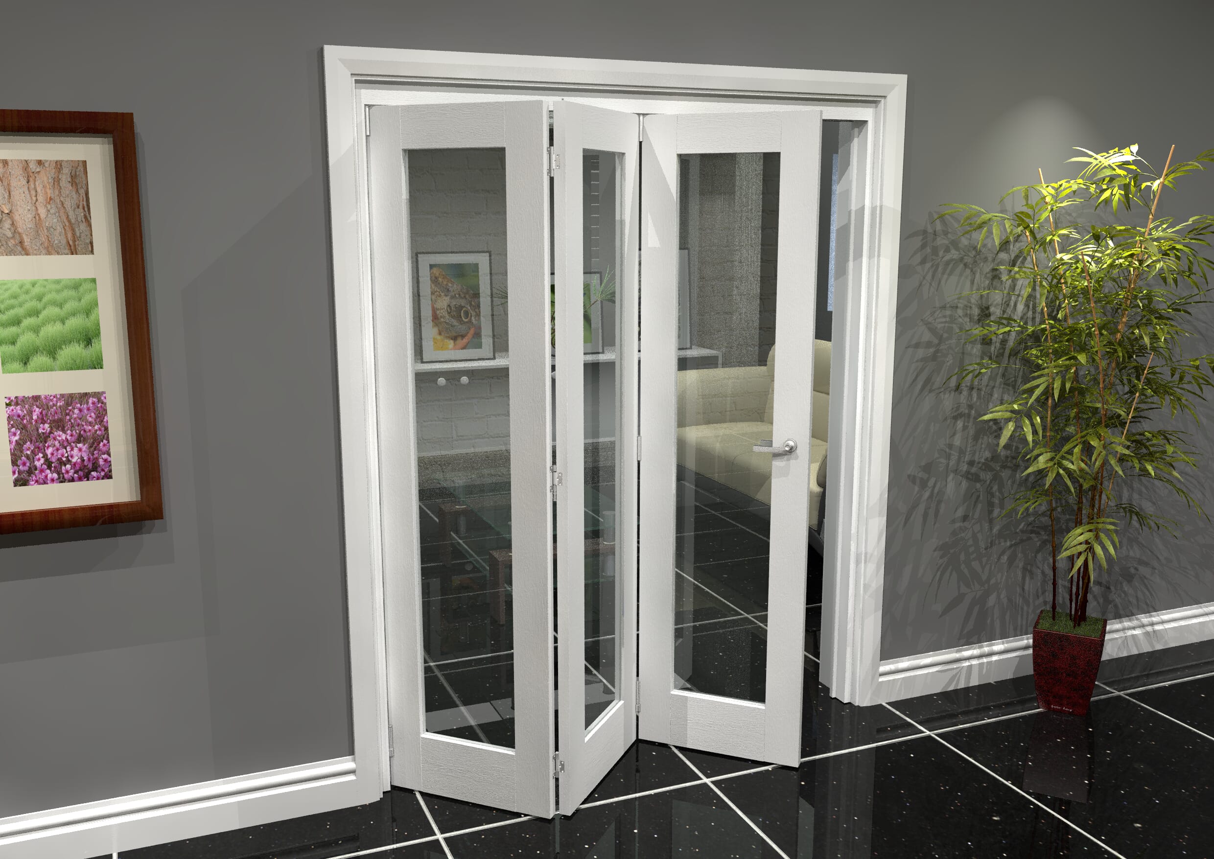White P10 Roomfold Grande (3 + 0 x 533mm Doors)