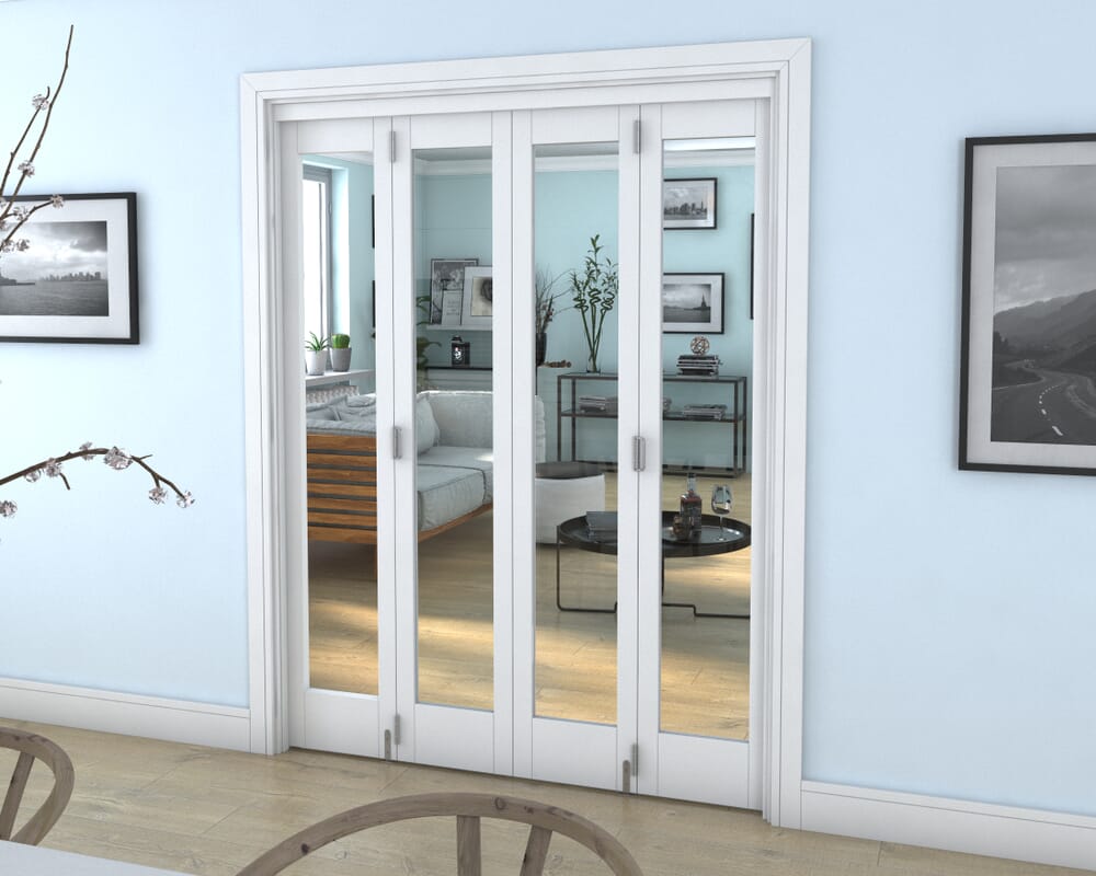 White P10 Roomfold Grande (4 + 0 x 381mm Doors)