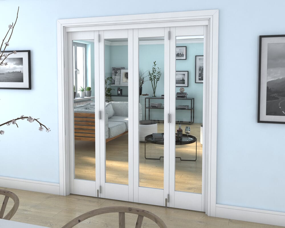 White P10 Roomfold Grande (4 + 0 x 419mm Doors)
